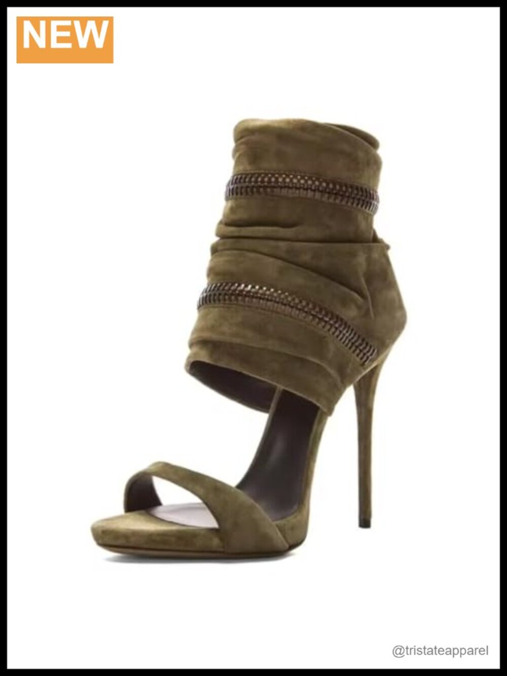 Gladiator Suede High Heeled Sandals Open Toe Mid Calf Stiletto Heels